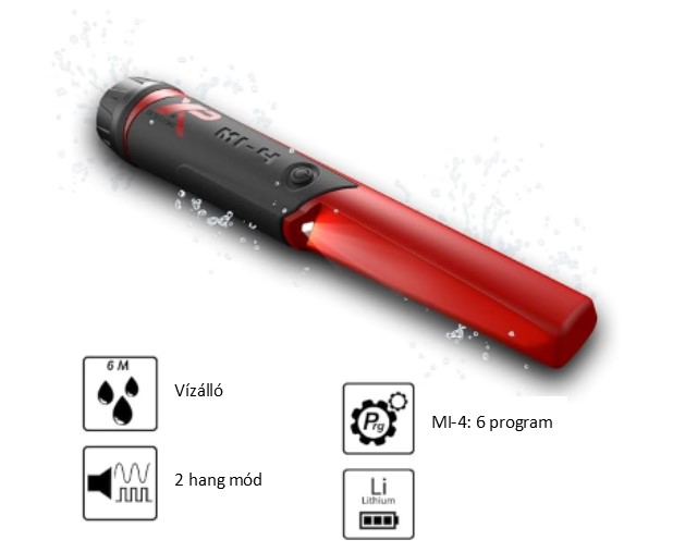 XP MI4 pinpointer femkereso